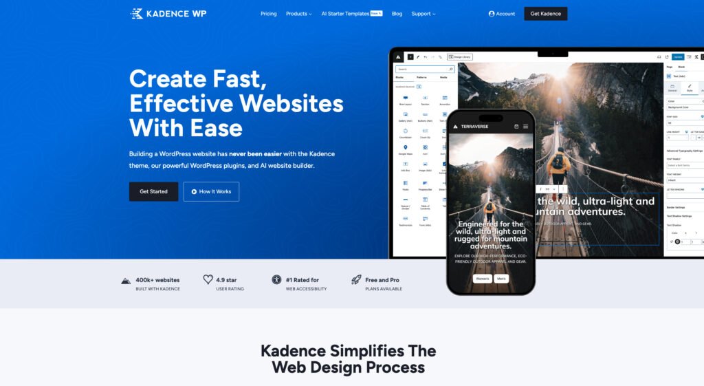 KadenceWP theme